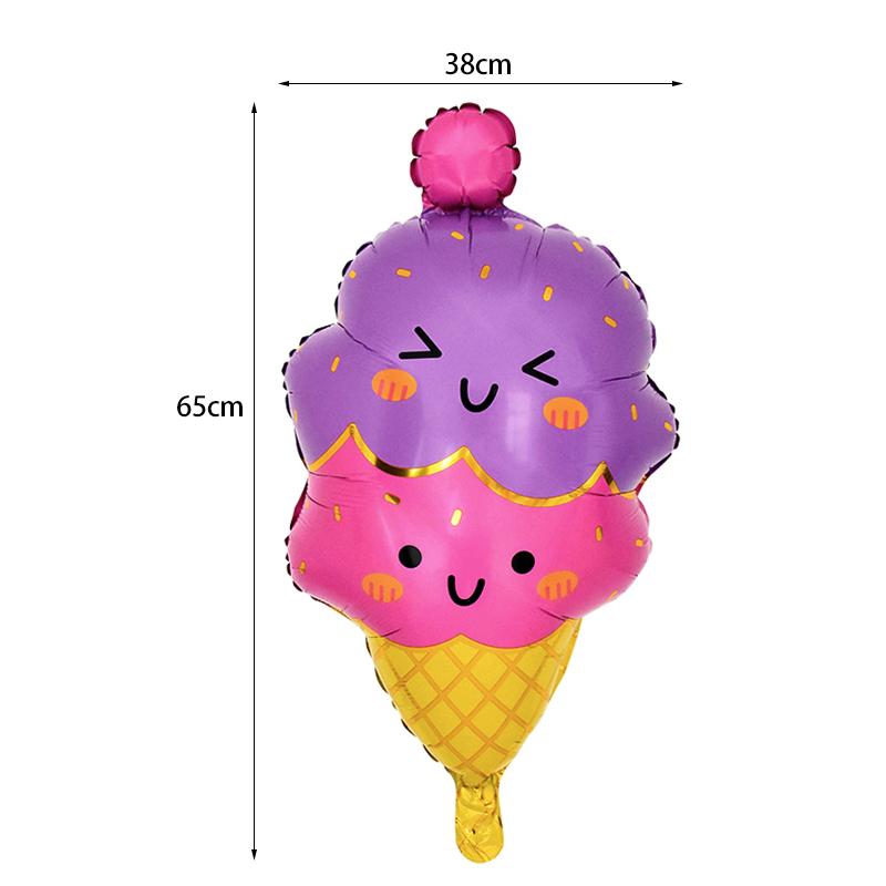1/5Pcs Ice Cream Candy Cake Dessert Foil Balloons Girls Summer Birthday Party Candy Bar Decorations Kids Toy Cartoon Air Globos