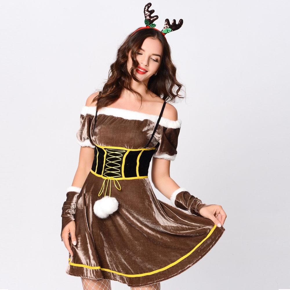 Elg Kostymer Passer Bar Service COS Julejenter Fest Voksen kjole Nattklubb Performance Uniform