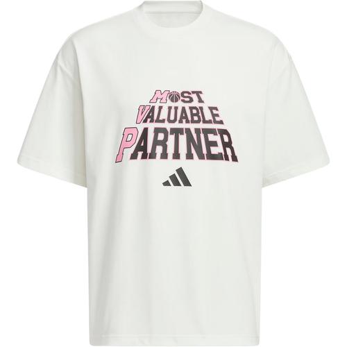 Adidas BASKETBALL SS25 SLOGAN T SHIRT T Shirt Men s KF0727 XL белый