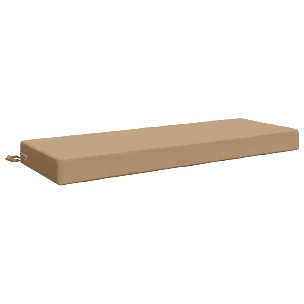 Seat Cushion SOEST 100percent Polyester Sand 120 x 40 x 10 cm