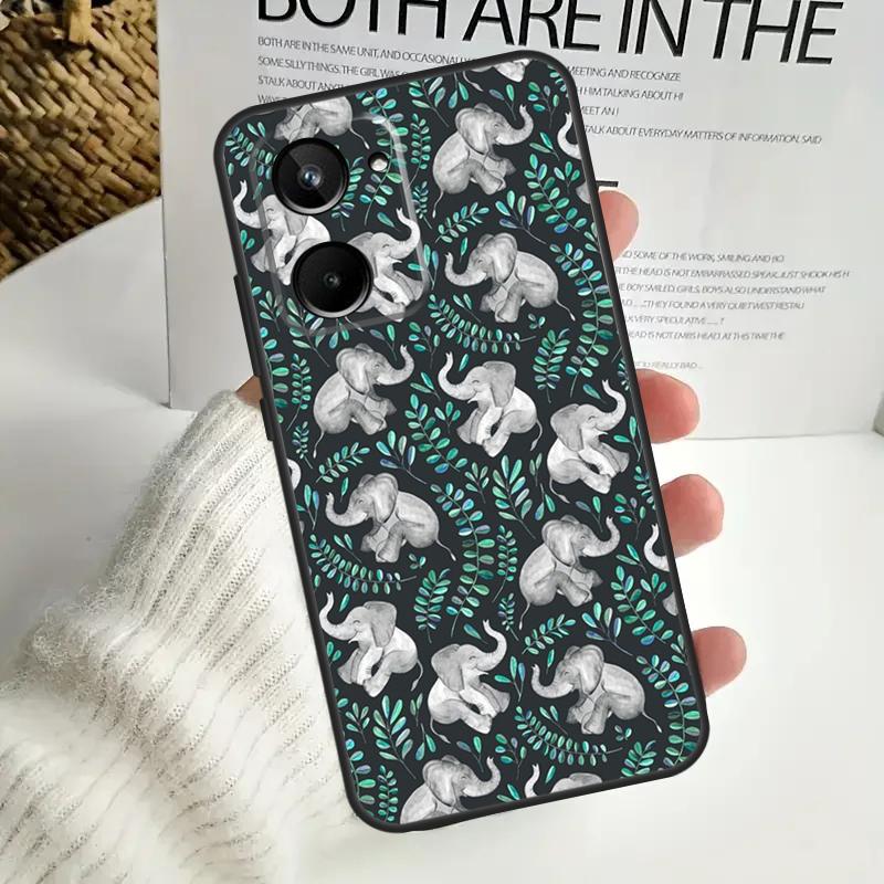 Cute Baby Elephant For Realme 15 10 11 12 13 14 Pro Plus C65 C67 C63 C61 C55 C51 C53 C35 C75 GT6 GT7 Pro Case
