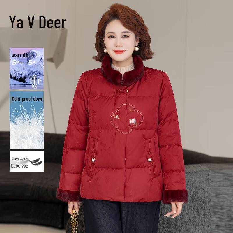 

Стильная женская зимняя короткая пуховая куртка Yalu для пожилых 4XL