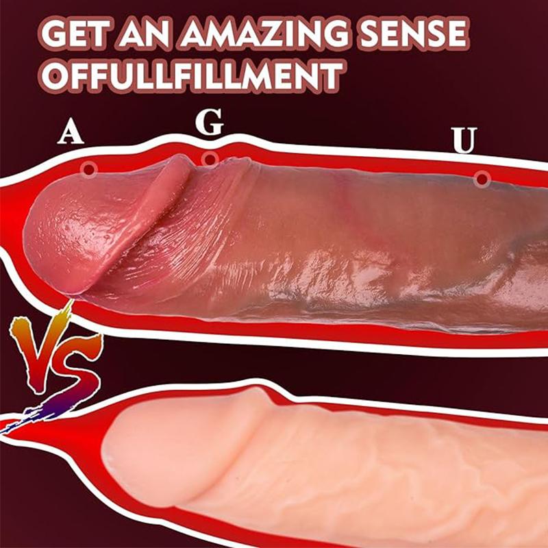 Realistic Silicone Dildo, Feels Like Skin, Huge Size for Clitoral, Vaginal and Anal Stimulation, with Strong Suction Cups, Adult Sex Toys for Women