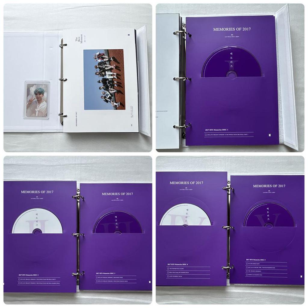 [USED] BTS Memories DVD 2017-2020 bundle with trading cards