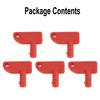 5Pcs Plastic Spare Keys Battery Cut Off Kill Isolator Switch Spare Keys Auto Boat Marine Cut Off Switch Key Car Accessorie