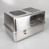 Enclosed Cat Litter Box Scratch-Resistant Stainless Steel Pet Supply