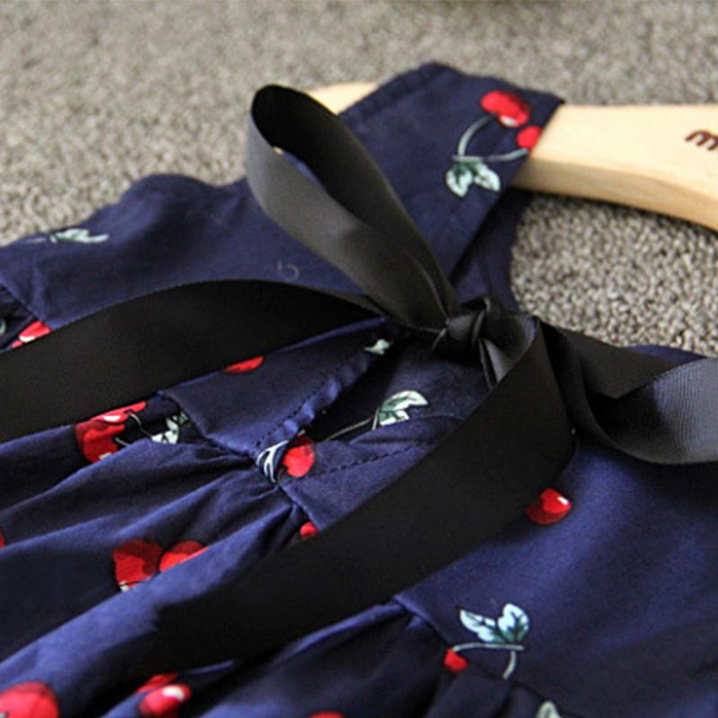 Copii vara fete rochie dulce modă panglică rochie fără spate fete bumbac prințesă rochie haine