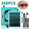 Diy Single Tuft Of Hair 168 Tufts 10-16Mm False Eyelashes Simulation Curled Thick Eyelashes