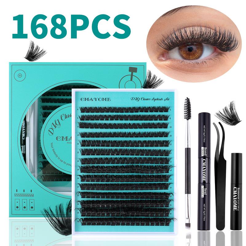 Diy Single Tuft Of Hair 168 Tufts 10-16Mm False Eyelashes Simulation Curled Thick Eyelashes