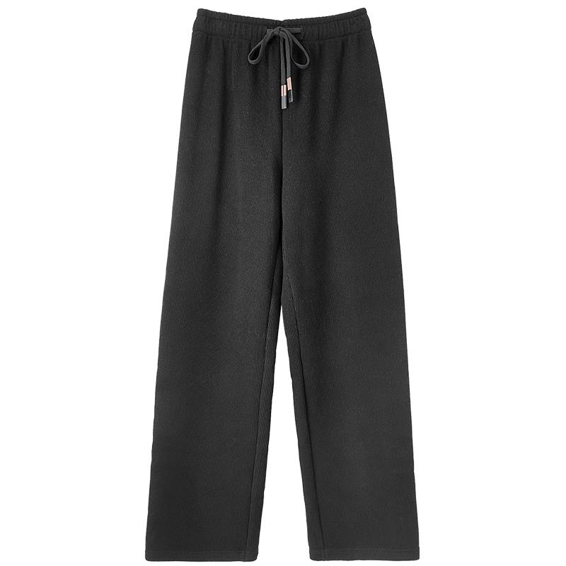 

Shangdou Bila Women s Winter Thickened Fleece-Lined Straight-Leg Casual Pants M