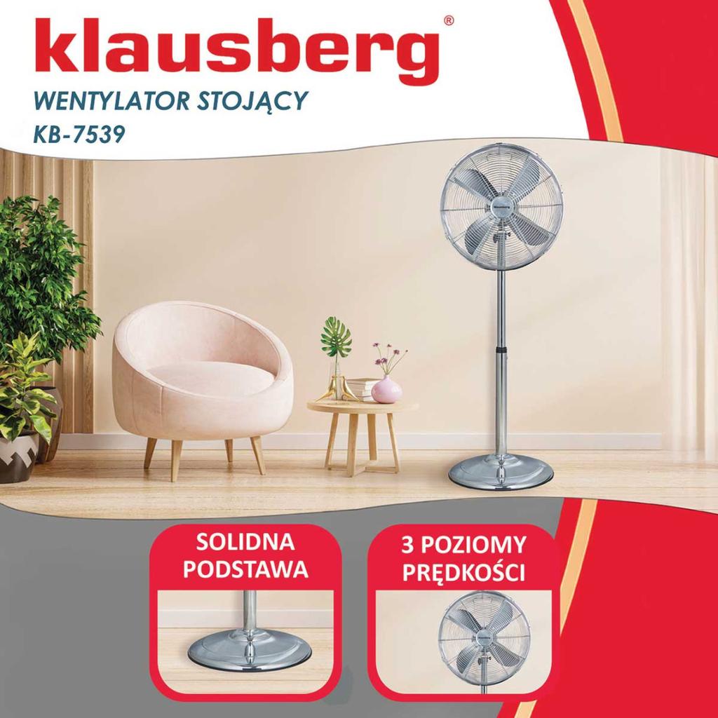 KLAUSBERG KB-7539 FLOOR FAN