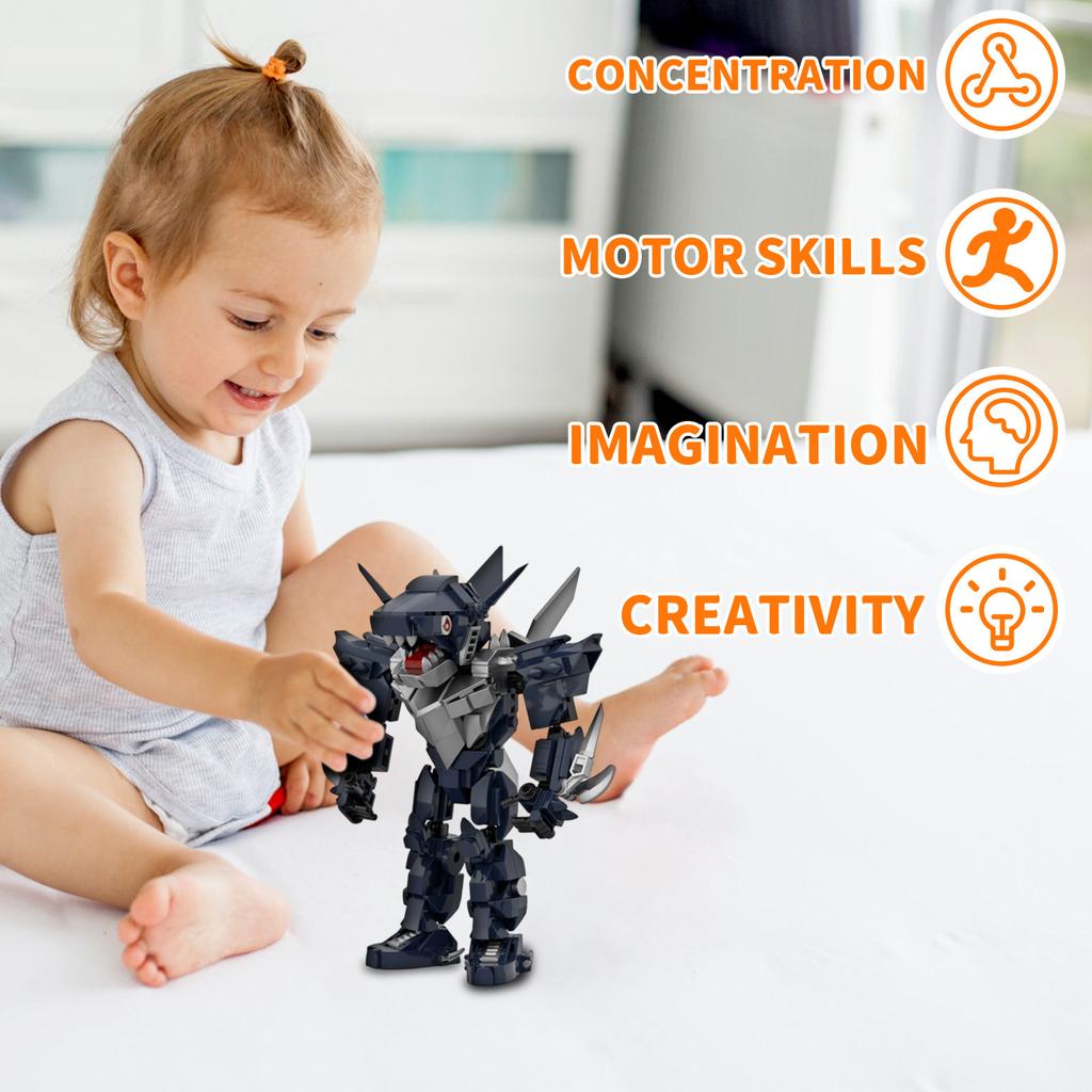 Stick Man Block Model Hand Shoes Fighter Mecha Block