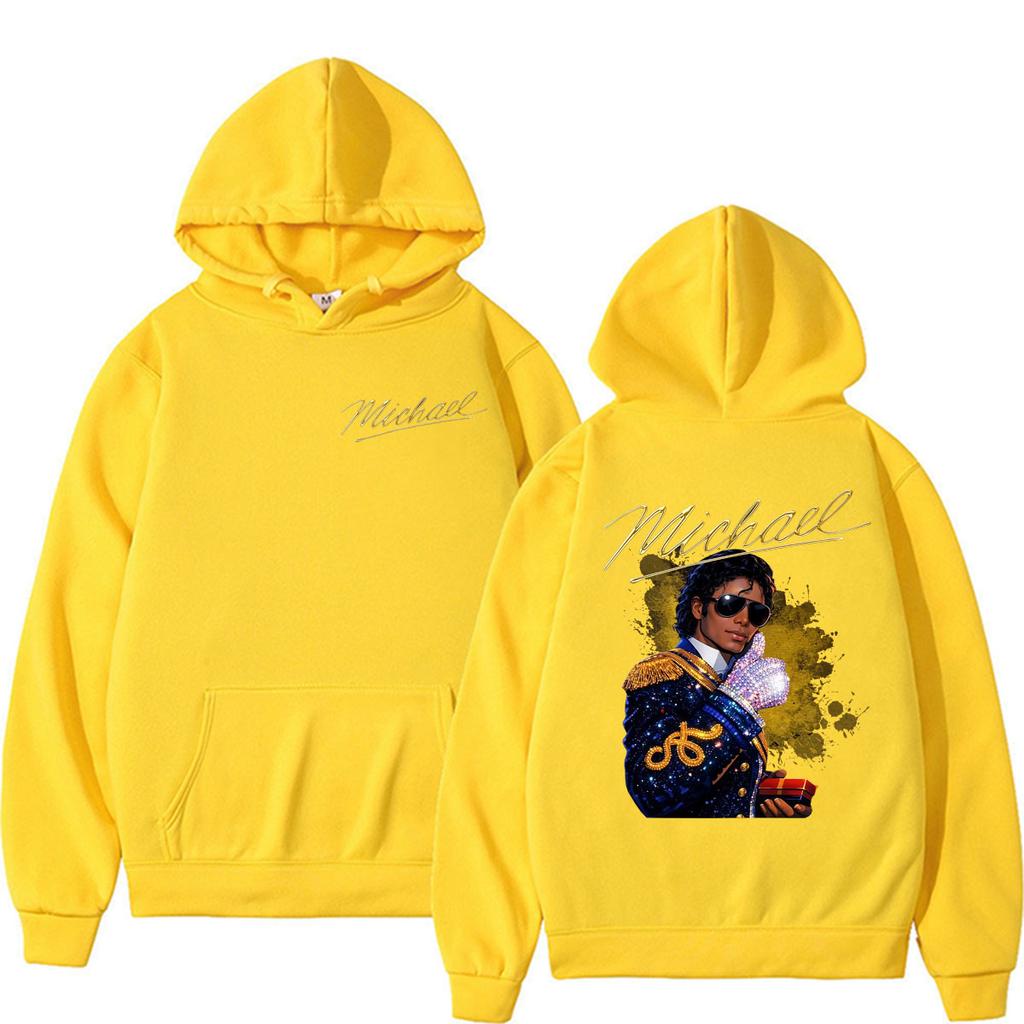 Michajackson King Of Pop Music Graphic Hoodie Men'S Clothing Fashion Hip Hop Streetwear Pullover Casual Oversized Sweatshirts