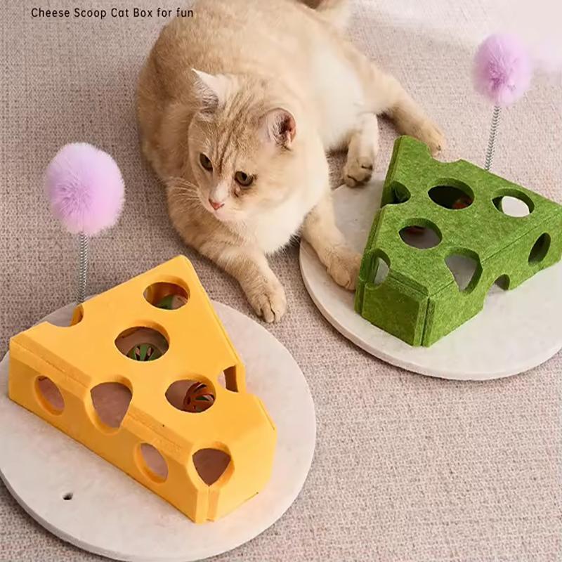 Interaktivní kočičí puzzle hračka puzzle plstěná krabice pro vnitřní kočky kotě nástroje pro mentální trénink hra na schovávanou hračky pro kočičí agilitu