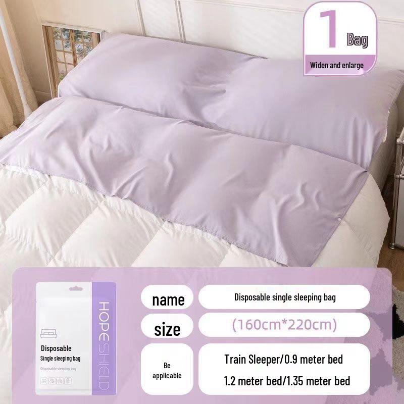 

Одноразовый дорожный спальный мешок против грязи для двухъярусных кроватей - Утолщенное двойное или одинарное гостиничное постельное белье 1 piece (upgraded fabric, travel portable)