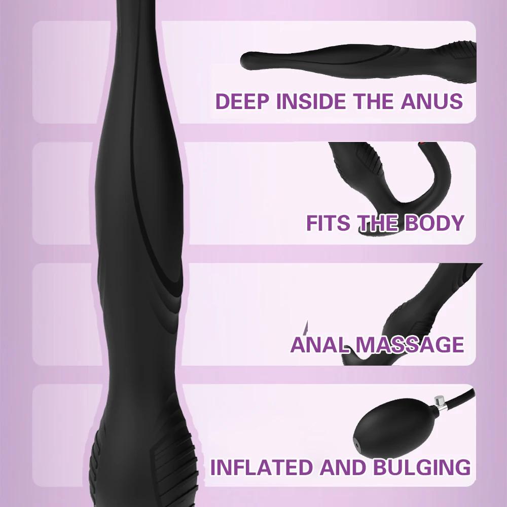 Inflatable Anal Plug Dilator Prostate Massager Buttplug Extra Large Inflat Dildo Anal Pump Adult Supplies Sex Toys For Women Men