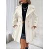 European & American Women's Double-Breasted Woolen Coat - Autumn/Winter Fashionable Style