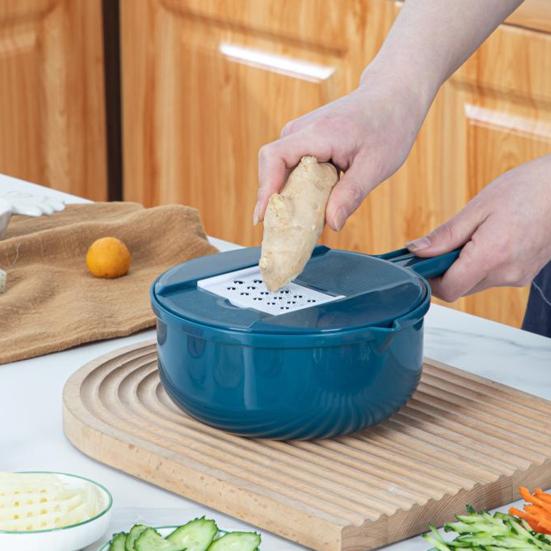 Manual Vegetable Grater Multi-Function Handheld Slicer Shredder with Stainless Steel Blades Efficient Vegetable Chopper for Carrot Potato Salad