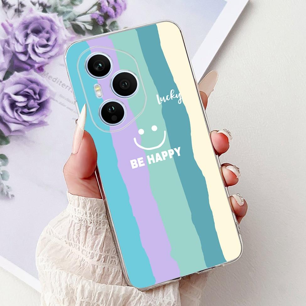 Clear For Honor 400 Pro Case DNP-NX9 Cute Cartoon Cat Fashion Flower Funny Painted Soft Bumper For Honor 400Pro Back Cover Funda