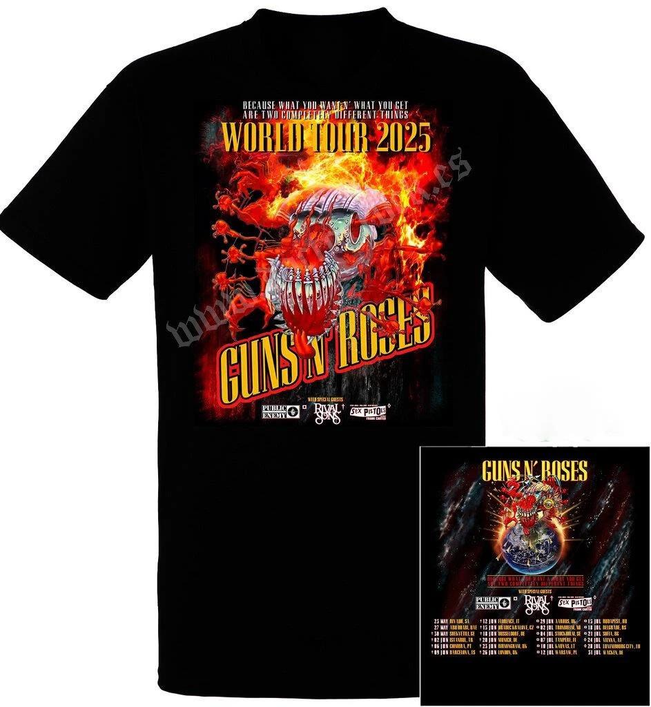 

Guns N Roses World Tour 2025 T-Shirt Mens Womens Tees Top Cotton For men Women All Size 3XL