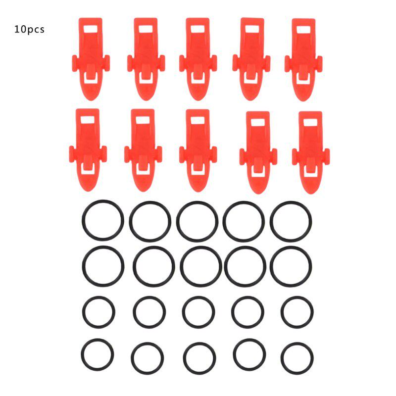 10pcs Fixed Bait Tools Fishing Hook Lure Bait With Rubber Rings Fishing Gear