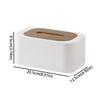 Wooden Cover Tissue Box Plastic Waterproof Napkin Holder Spring Mechanism Removable Tissue Dispenser Living Room