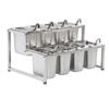 Telescopic Condiment Dispenser Dual Layers Stainless Steel Jam Pot Rack for Milk T Shop Household