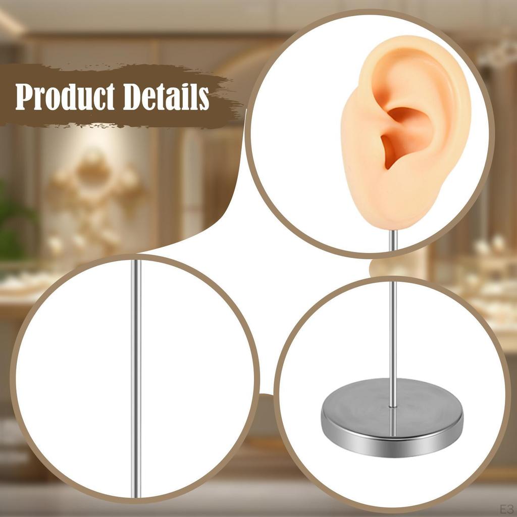 Ohrmodell, Ohrringschmuck-Display, Lehrmittel, Requisite, Edelstahlhalter, Ständer für den Einzelhandel,