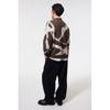 H M Loose Fit Jacquard Knit juMper Brown Pattern