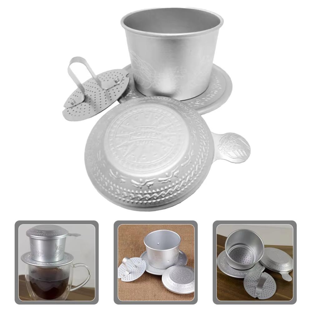 Aluminum Vietnamese Coffee Filter Vintage Coffee Drip Cup Easy To Clean Coffee Making Pot  Office