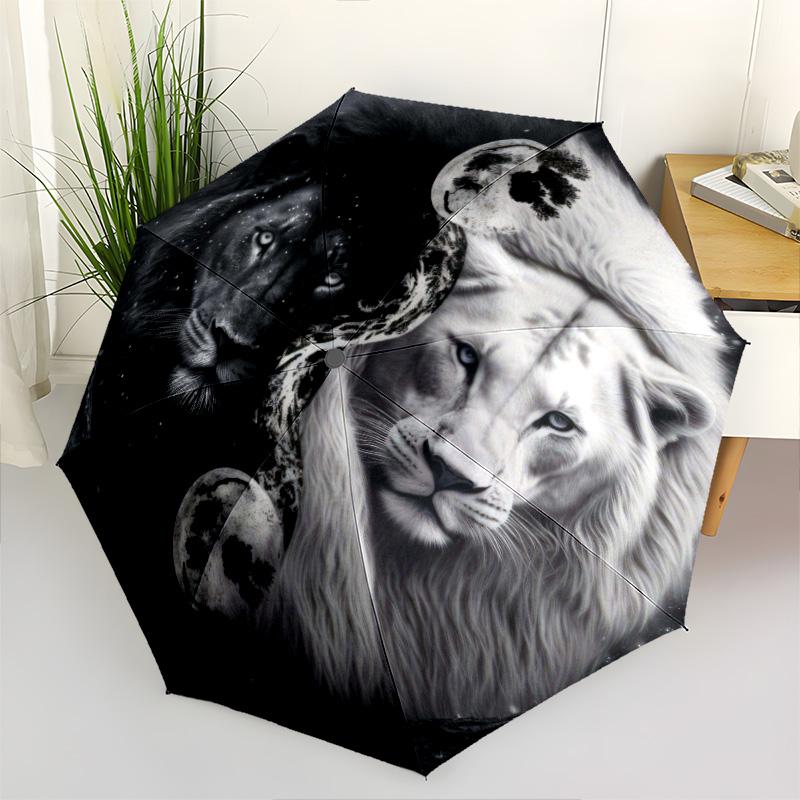 1pc animal Umbrella Portable Folding Umbrella Iron Frame Hole Bone Structure Outdoor Home Umbrella
