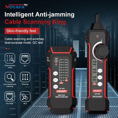 NOYAFA NF-802 Network Cable Tester RJ11 RJ45 Multifunction Wire Tracer Cat5 Cat6 LCD Display Measure Tester Network Tools