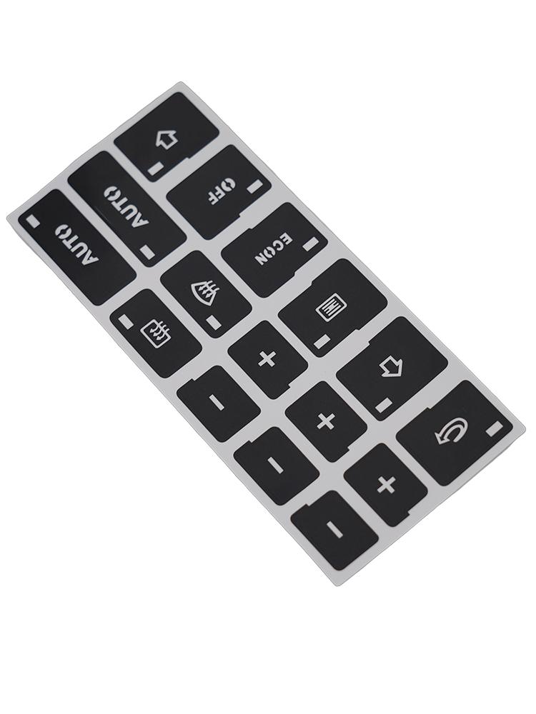Easy To Install A4 B6 B7 AC Climate Control Button Repair Restoration Decals Stickers White Characters On Black Overlay