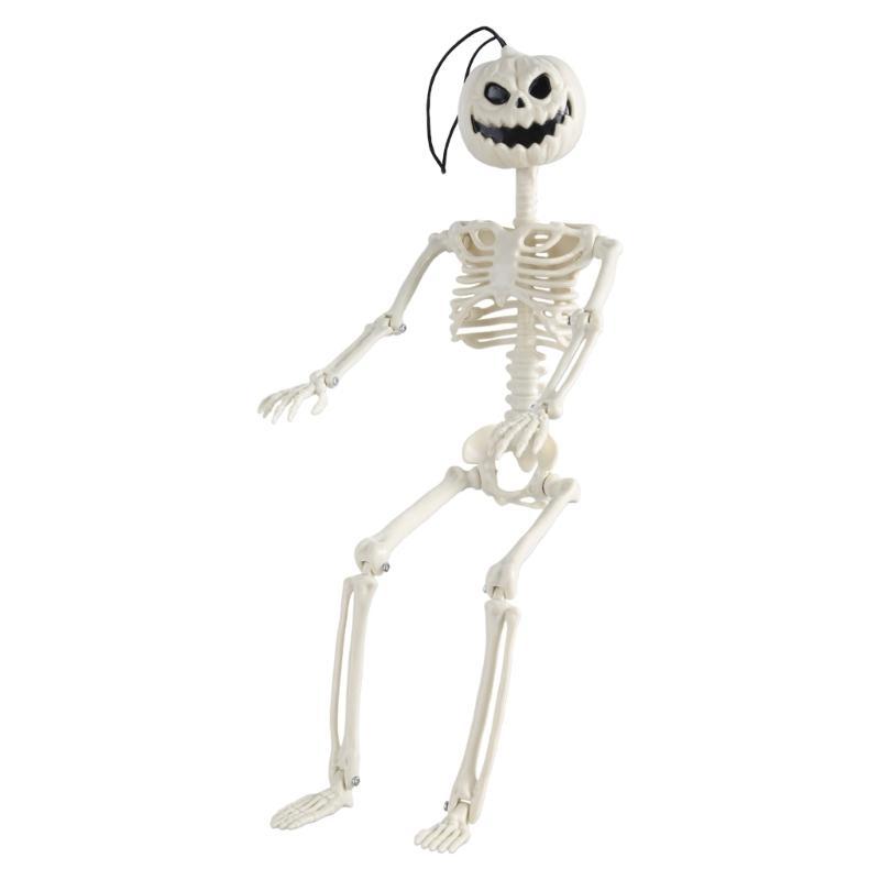 Realistic Skull Statue Halloween Props for Haunted House Decoration Frighteningly Skeleton Sculpture Ornament