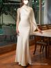 Elegantní letní saténové večerní šaty - Sexy evropský a americký francouzský styl Dlouhé šaty pro ženy