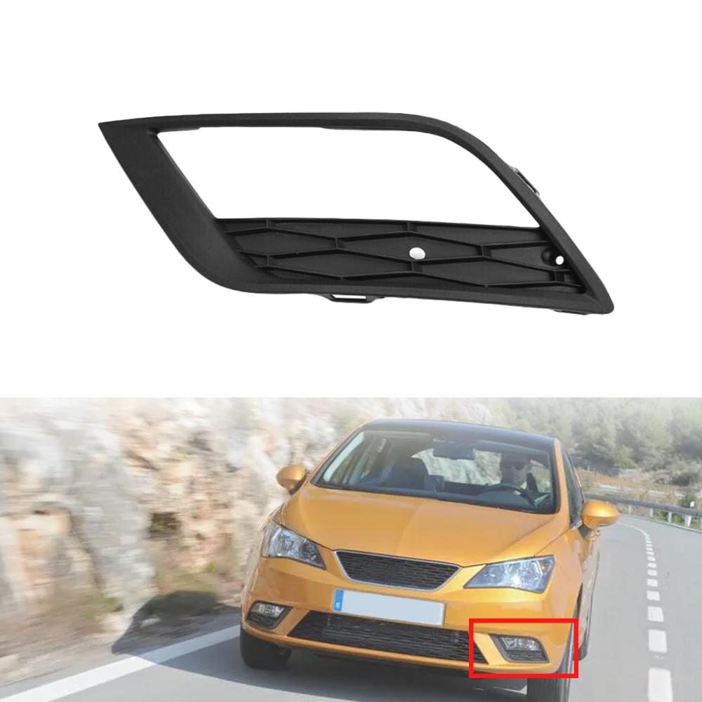 Matně černý kryt mřížky mlhového světla předního nárazníku pro Seat Ibiza MK4 Facelift 2013 2014 2015 2016 Levý/ Pravý 6J0853665F