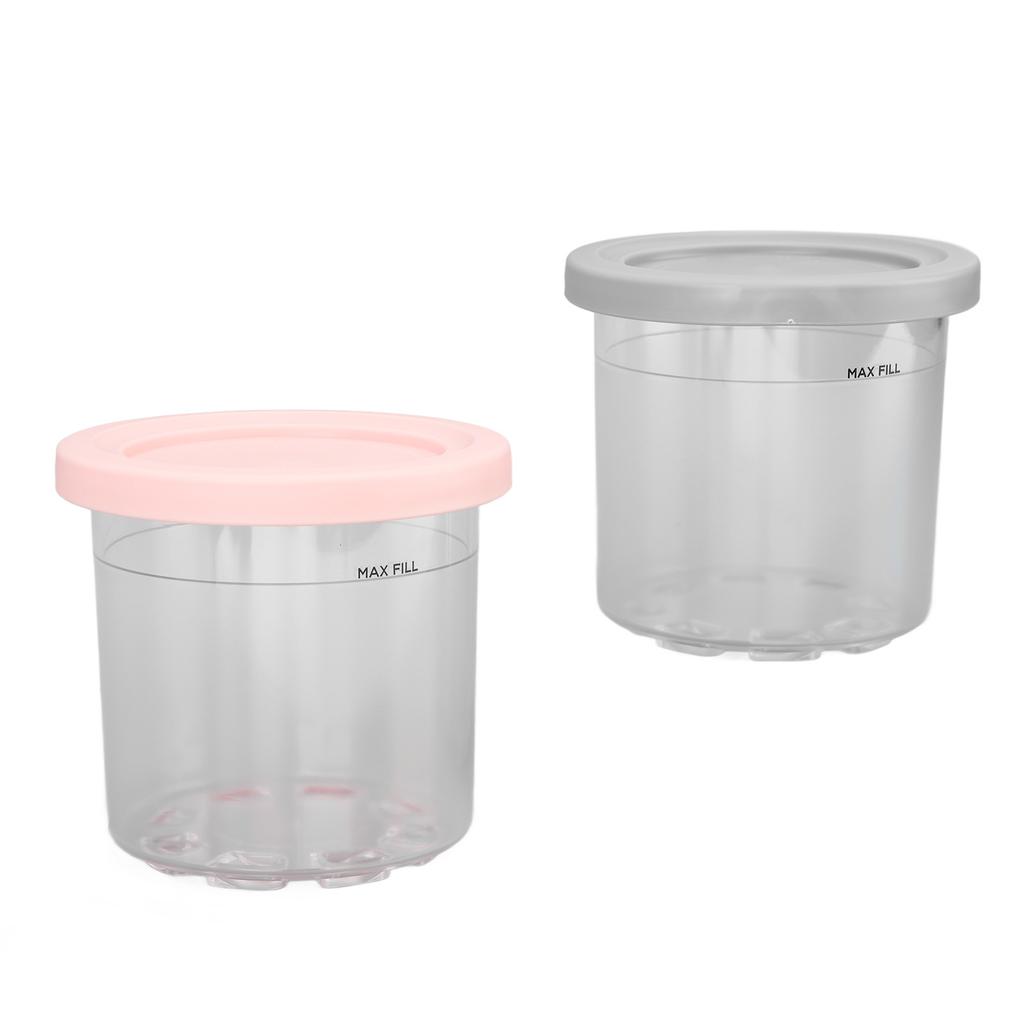 2PCS Ice Crm Pints Cup 600ml Ice Crm Container Storage Jar for   NC299AMZ NC300s