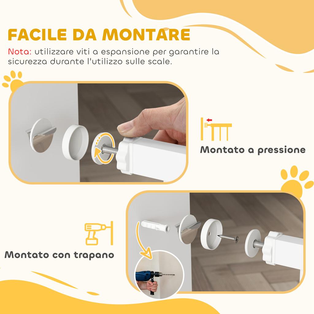 Dog Safety Gate, Pressure Fit, Adjustable Width 76-97cm