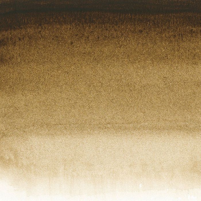 Watercolor Paint - Sennelier - 10ml Tube S1 - Color: Raw Umber (205) - High Quality - Mixed