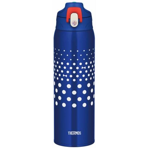 Thermos Water Bottle Vacuum Insulated 2-Way Bottle 1.0L/1.03L Navy Dot FJJ-1000WF NVD