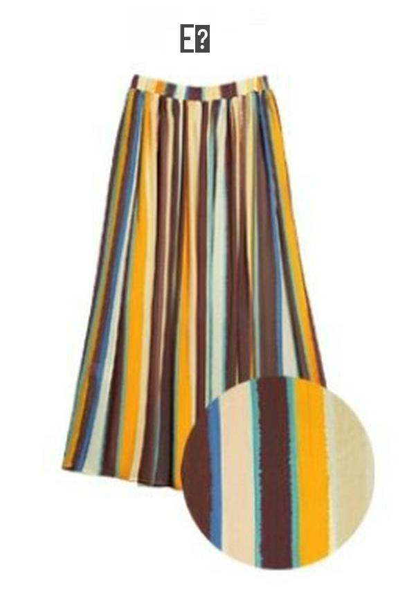 Summer 2023 Japanese Striped A-Line Long Skirt