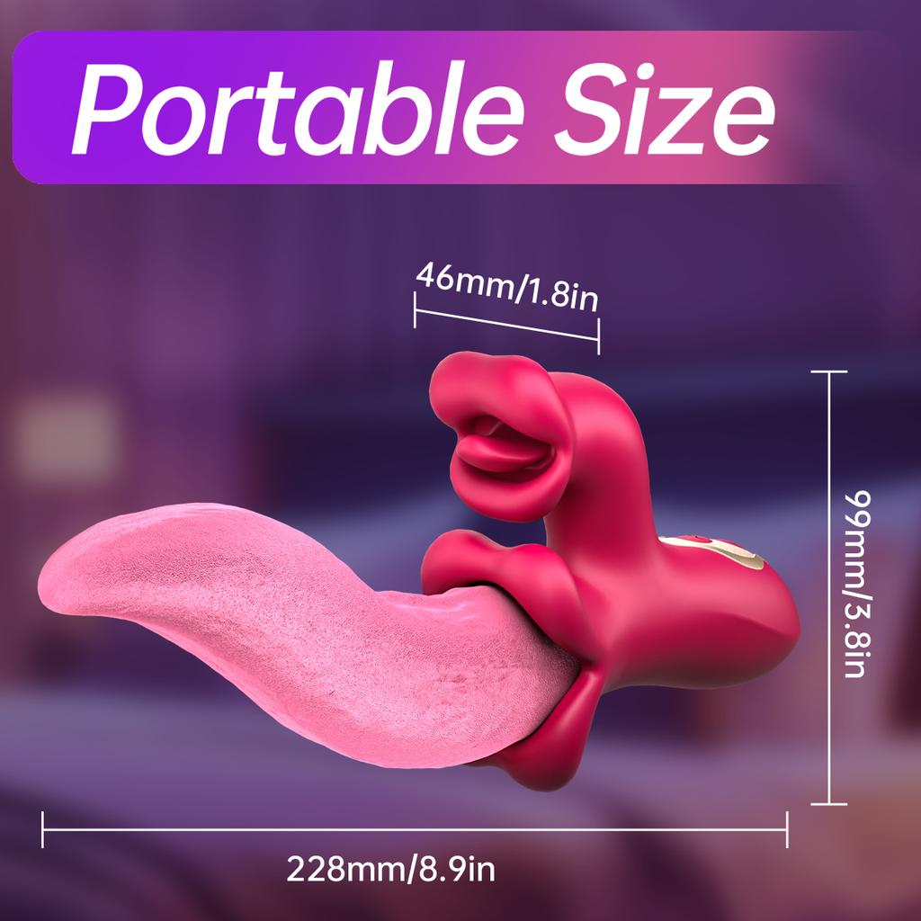 Women Vibrator Clitoral Stimulator APP Control 9 Modes Simulated Oral Tongue Licking G-Spot Vagina Vibrating Sex Toy for Couple