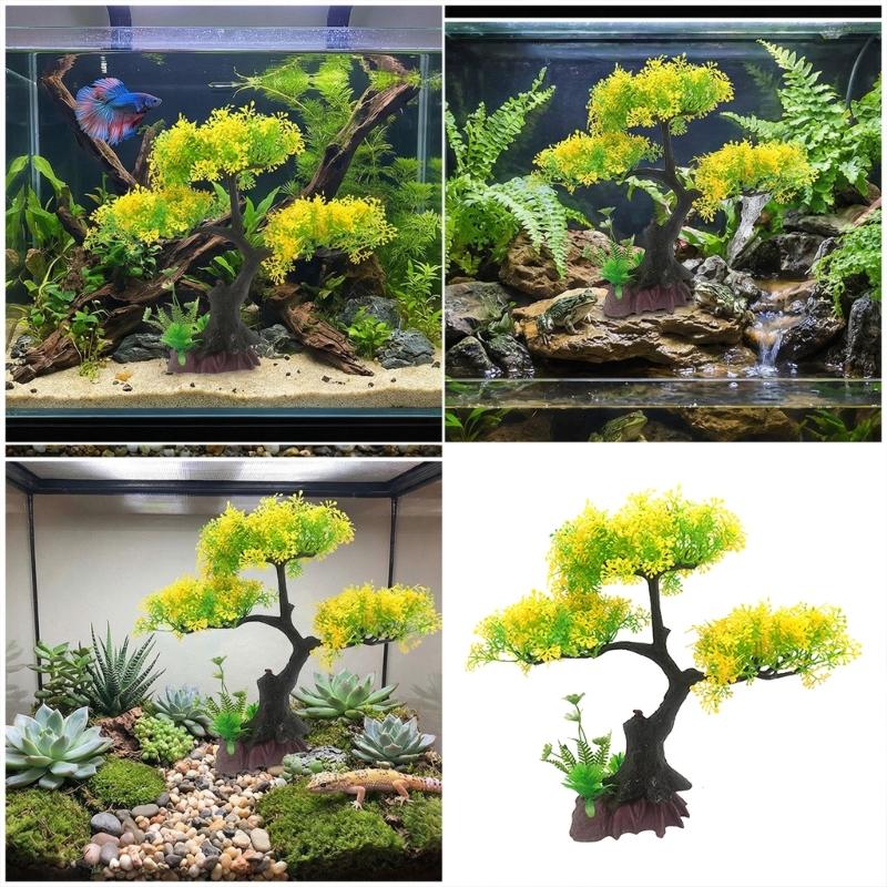 Artificial Plant Aquascaping Ornaments Colorful Fish Tanks Accessory for Freshwater Fish Habitat Enhancement