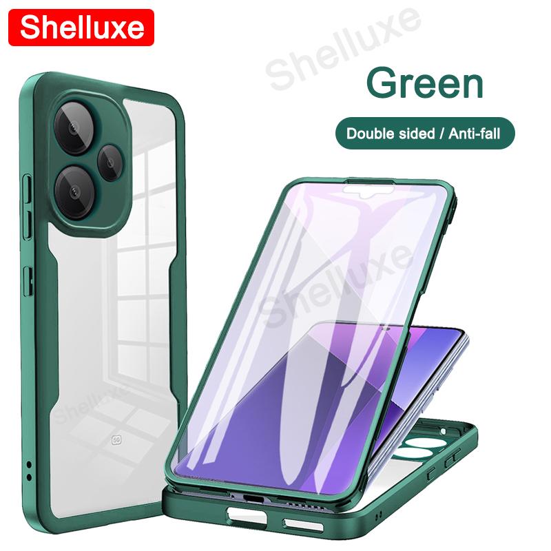 PocoM6 360 Full Body Front+Back Clear Case Shelluxe For Xiaomi POCO M6 M6Pro Pocophone M6 Pro Silicone Double Sided Phone Cover