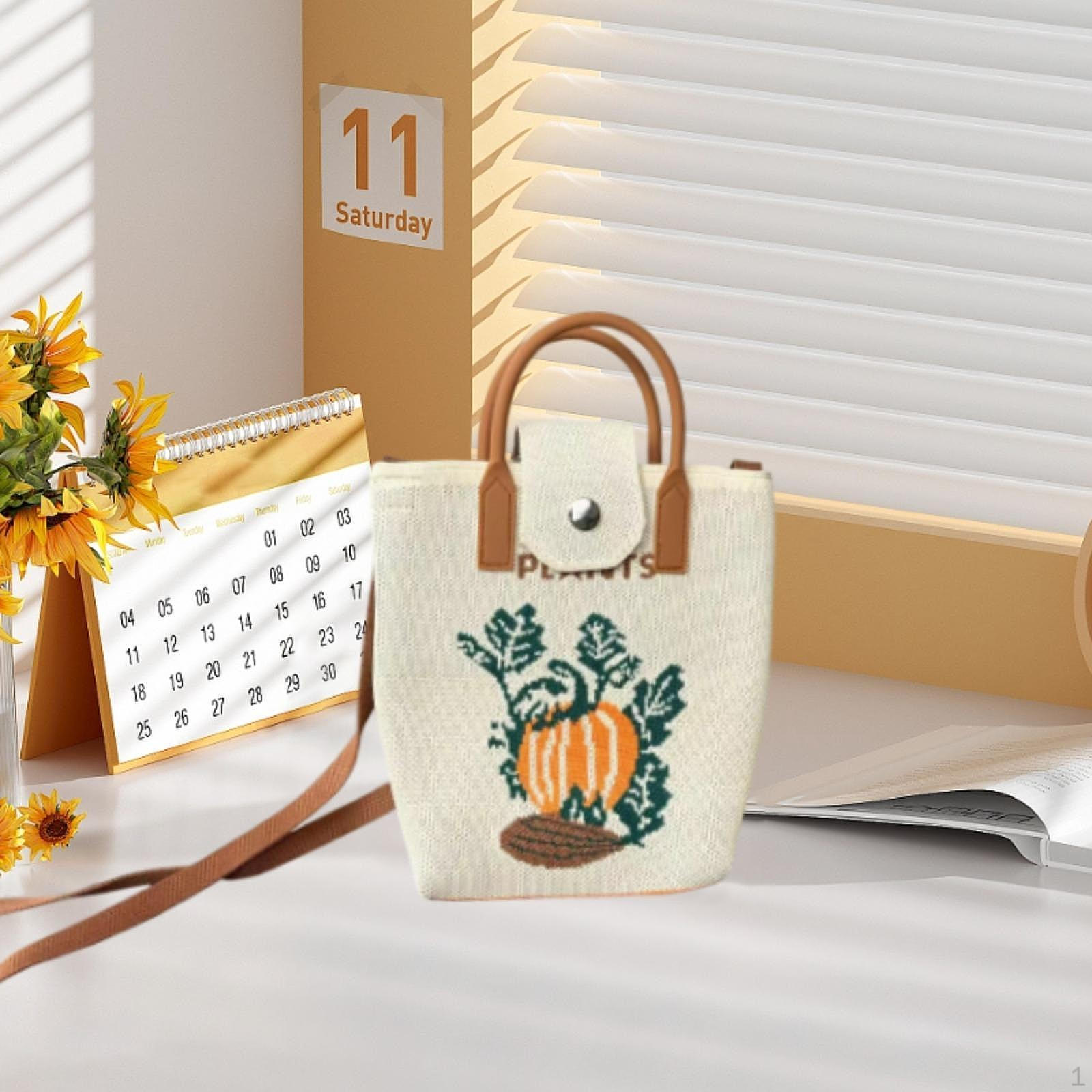 Вязаная сумка для телефона для женщин легкая стильная сумка для путешествий улицы пляжа свидания Beige Cactus 880₽