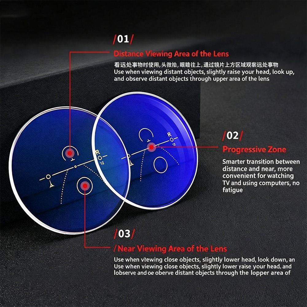 Blue Ray Blocking Anti-Blue Light Reading Glasses Multifocal 3 in 1 Presbyopia Eyeglasses Eye Protection Progressive Near Far