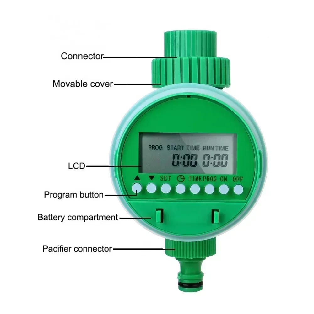 Automatic Irrigation Timer Garden Water Control Device Intelligence Valve Controller LCD Display Electronic Watering Clocker