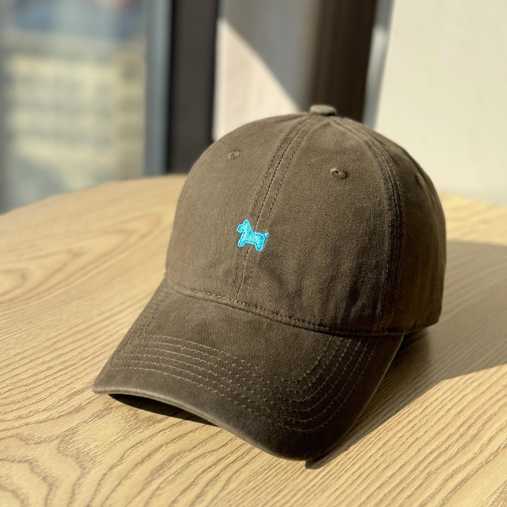 New cute cartoon pony embroidered baseball cap for women, soft top sunshade, versatile couple's cap, makes the face look smaller and trendy