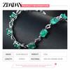 925 Sterling Silver Emerald Bracelet Chain For Women Fashion Jewelry Accessories
