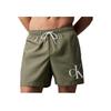 Monogram Series Drawstring Pocket Hem Letter Casual Swim Shorts Men Swim Shorts Dark-Olive KM0KM01003-LDY